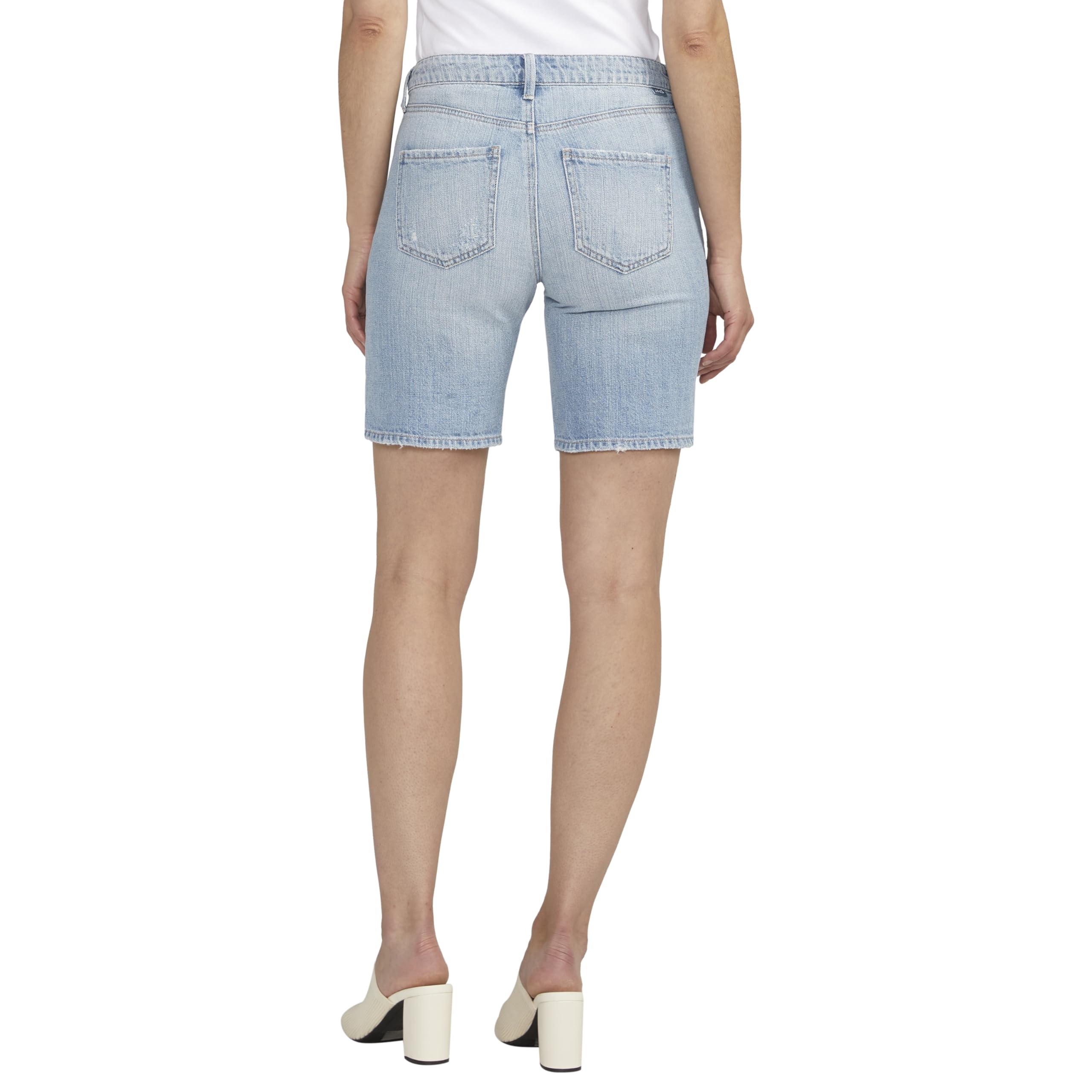 JAG Jeans Women's Cassie Mid Rise Stretch Denim Shorts - Comfortable Casual Summer Shorts for Women | Perfect for Beach, Shopping & Weekend Outings