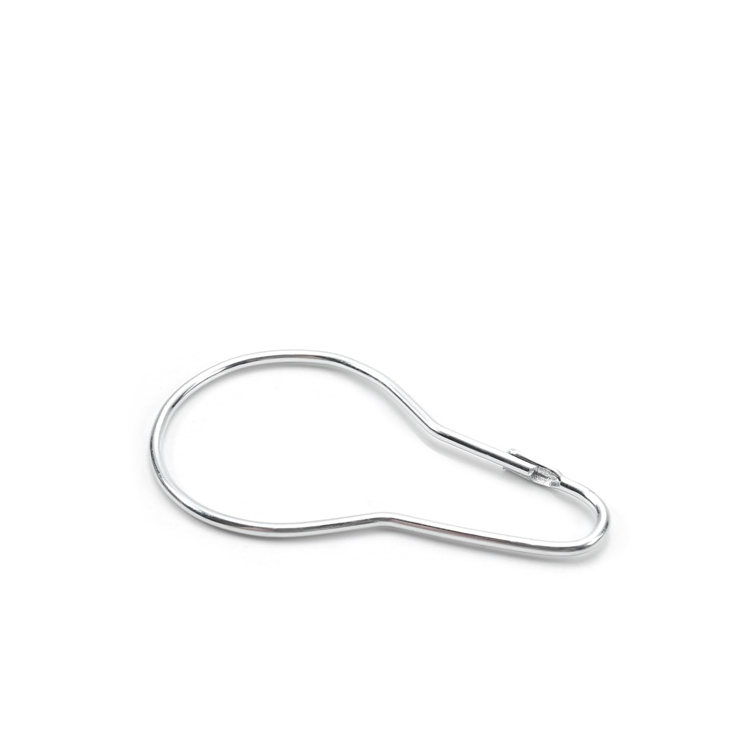 10Pcs Iron-Zinc Alloy Shower Curtain Rings - Rust-Resistant Metal Hooks for Bathroom Curtains & Liners (Silver Tone) - Perfect for Home, Apartment, Hotel Bathroom Decor & Organization