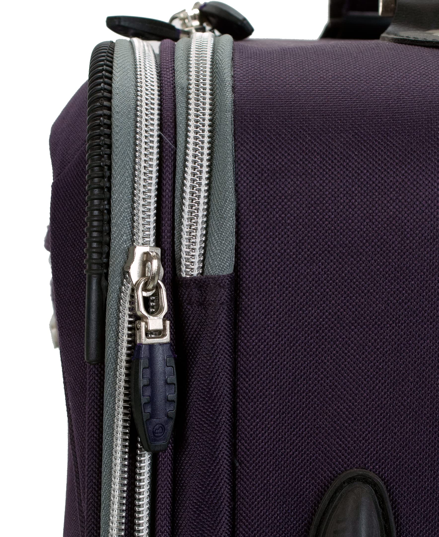 Rockland Pasadena 20-Inch Carry-On Softside Spinner Wheel Luggage - Lightweight Purple Suitcase for Travel, Business Trips & Weekend Getaways