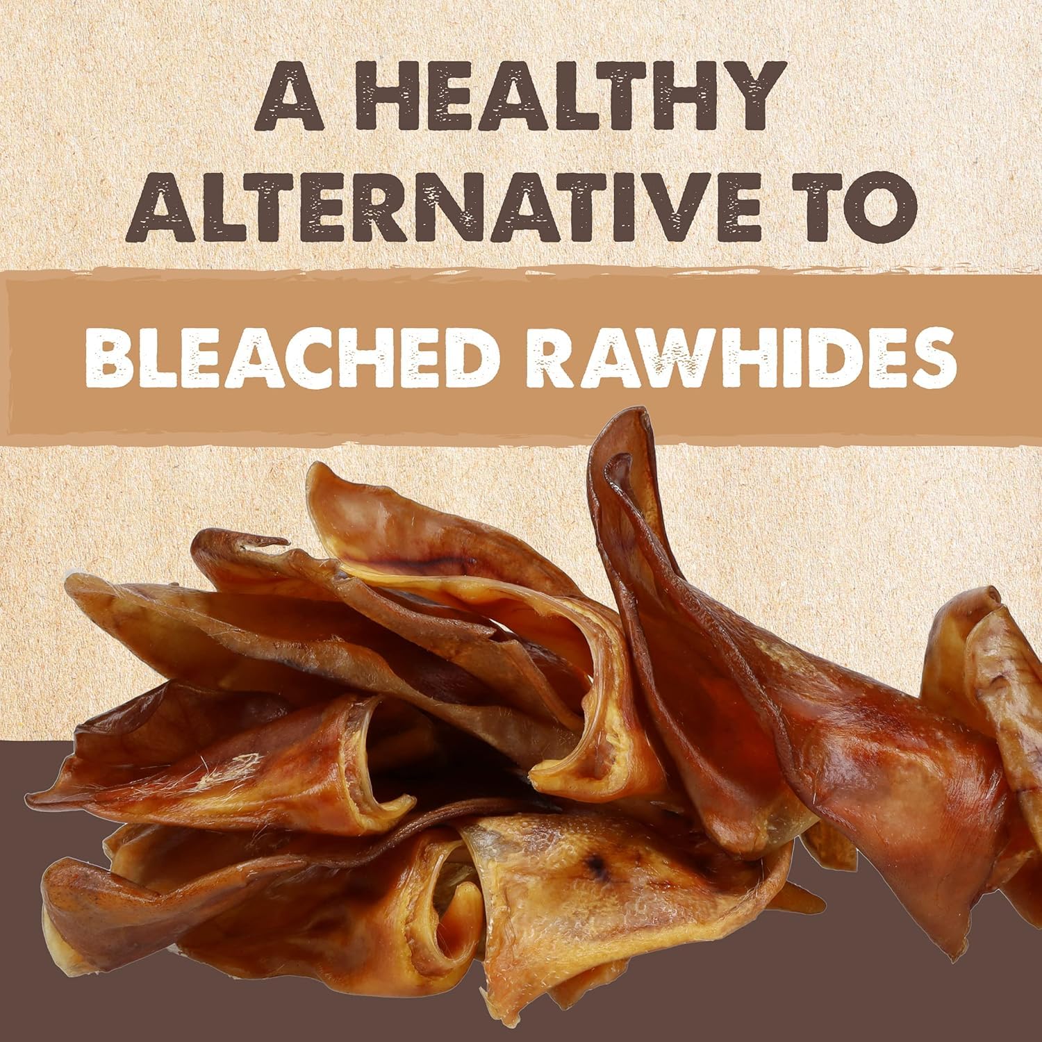 **Mighty Paw Half Pig Ears for Dogs - All Natural, Single Ingredient Dog Treats | Healthy Alternative to Rawhide Chews for Small, Medium & Large Dogs | Long-Lasting Dental Chews for Puppies & Adult Dogs (6lb) - Perfect for Training, Teething & Anxiety Relief**