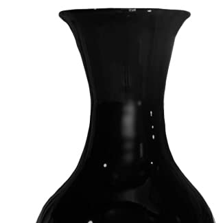 37 Inch Tall Modern Black Bamboo Floor Vase - Large Flower Holder for Dining Room, Living Room & Entryway Decor | Elegant Home Decoration for Weddings, Parties & Interior Design