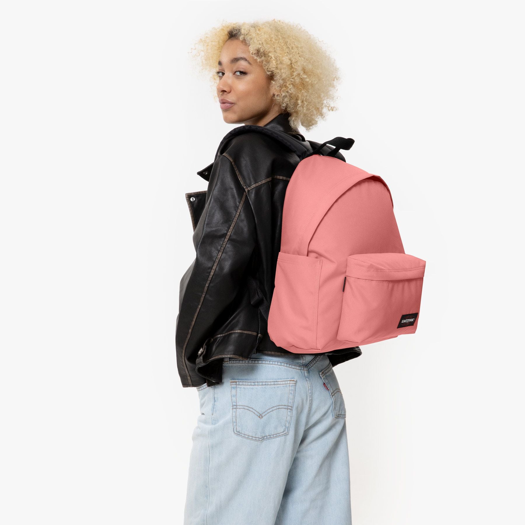 Eastpak Day Pak'R Backpack - Lightweight Laptop Bag for School & Travel, Peach Pink - Perfect for College, Work & Everyday Use