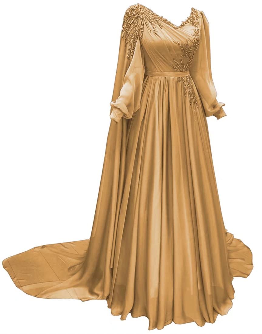 Elegant Mother of The Bride Dresses with Long Puffy Sleeves & Cape - Formal Wedding Party Gowns for Evening Events | Perfect for Weddings, Receptions & Special Occasions