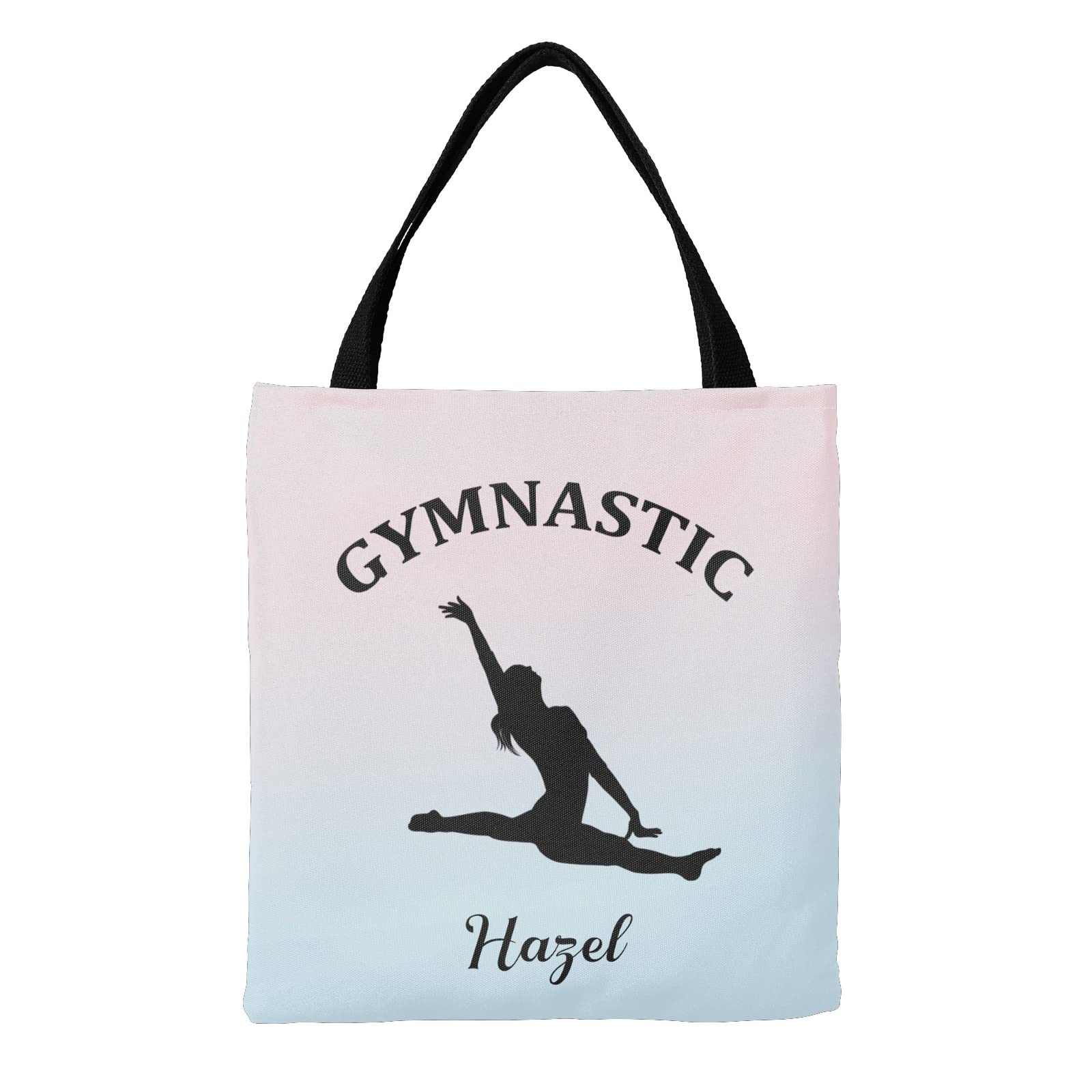 Personalized Gymnastic Canvas Tote Bags for Kids & Girls - Reusable Shopping, Travel & School Bags - Perfect Gift for Gymnasts, Dance Practice, Sports Events & Daily Use