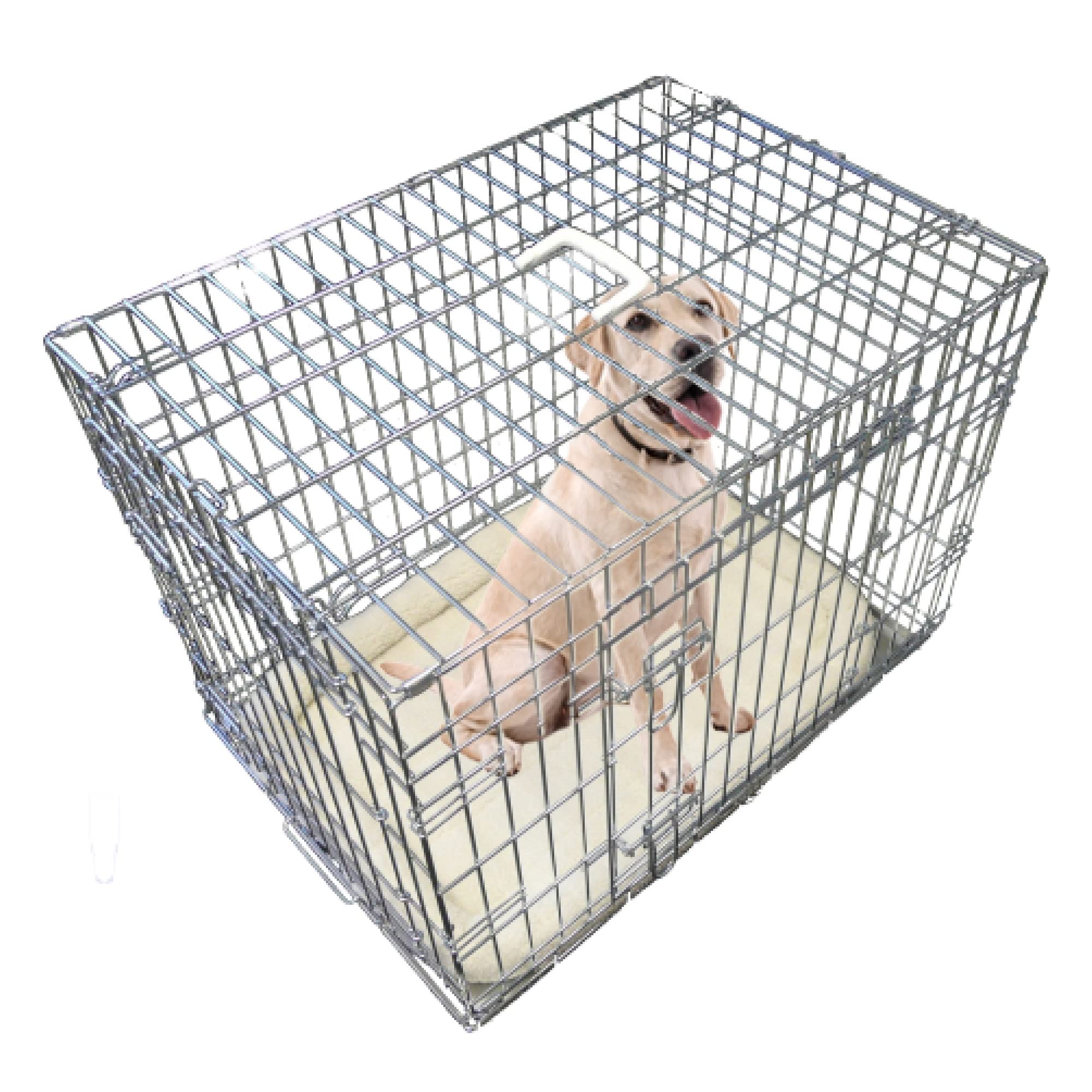 30 Inch Silver Deluxe Medium Dog Cage - Durable & Spacious Pet Crate for Home, Travel & Training | Perfect for Small to Medium Dogs