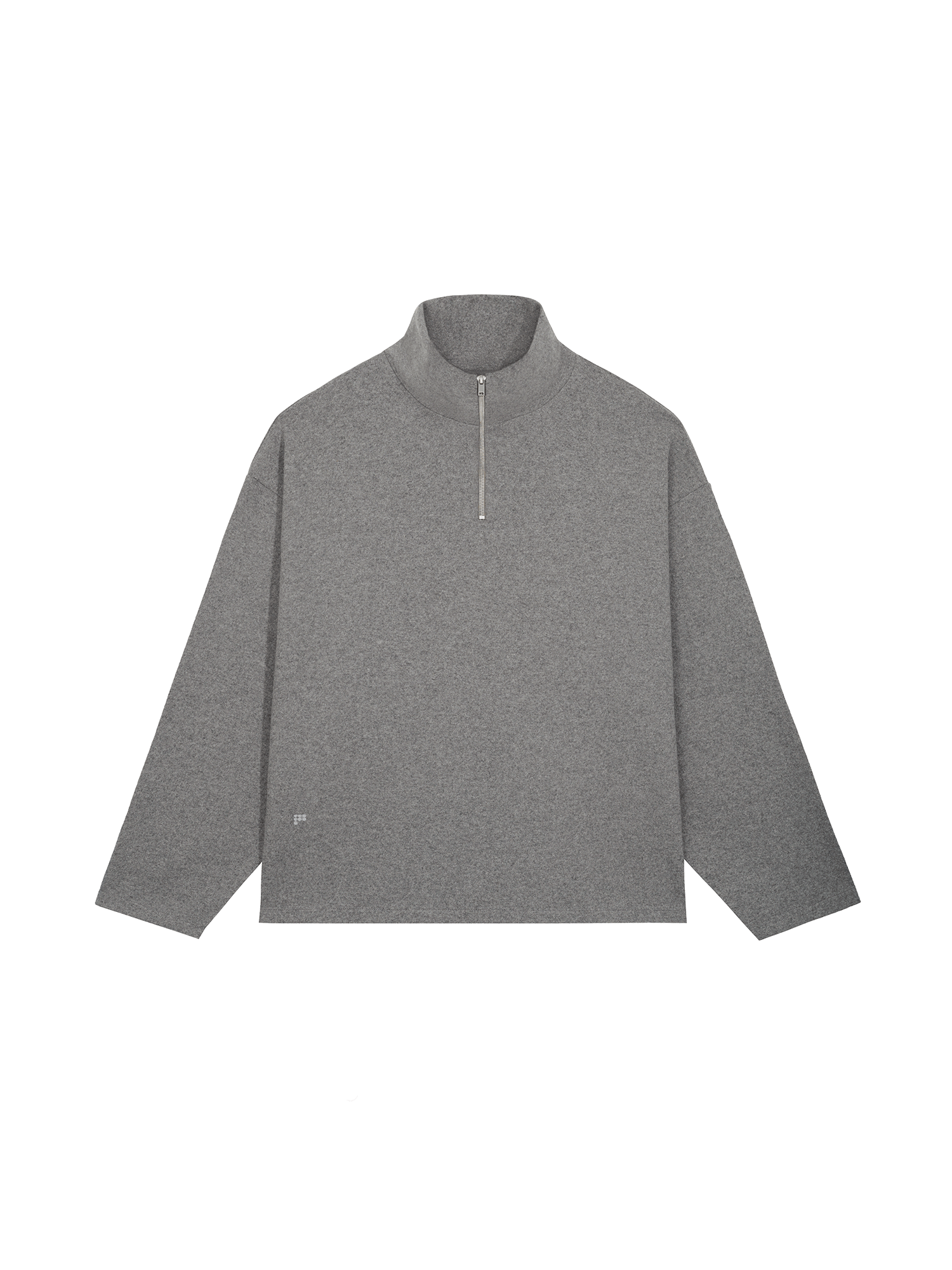 Eco-Friendly Women's Recycled Wool Half Zip Sweater - Volcanic Grey | Warm Winter Pullover for Outdoor Activities & Casual Wear