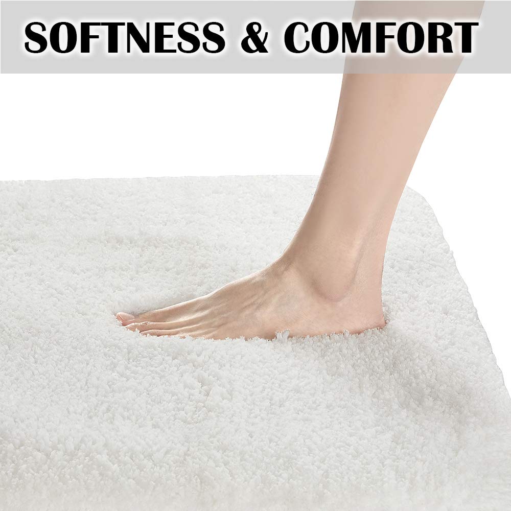 Non-Slip Bathroom Rug - Soft Microfiber Shaggy Bath Mat (16