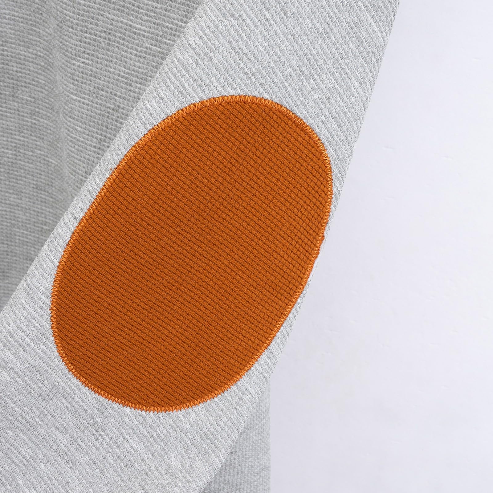 Men's Slim Fit Waffle Knit Henley Pullover Sweatshirt - Mock Neck Button Up Textured Polo Shirt with Elbow Patches | Casual Wear, Layering, Fall & Winter Fashion