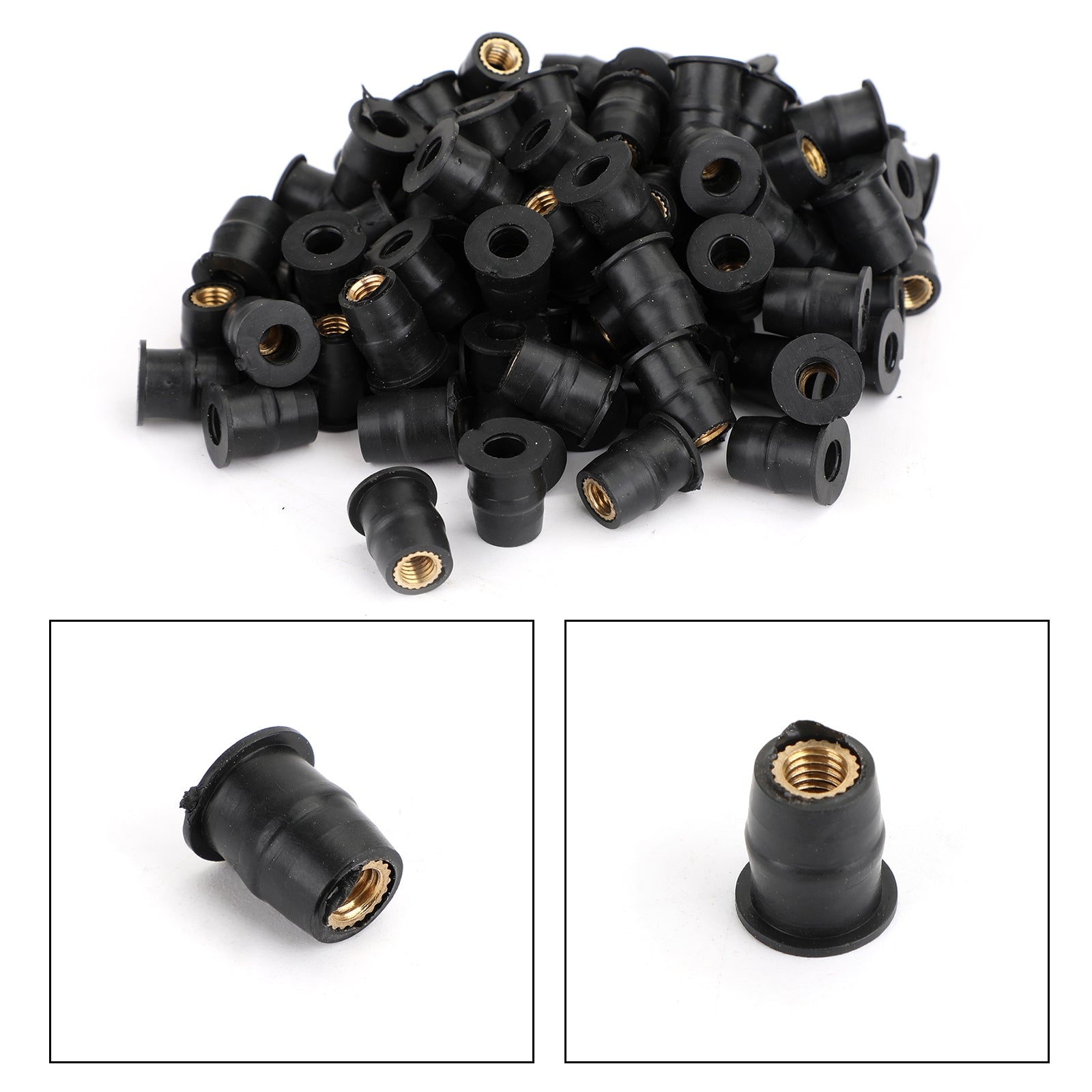 100-Pack M5 Rubber Well Nuts (5mm x 3/8