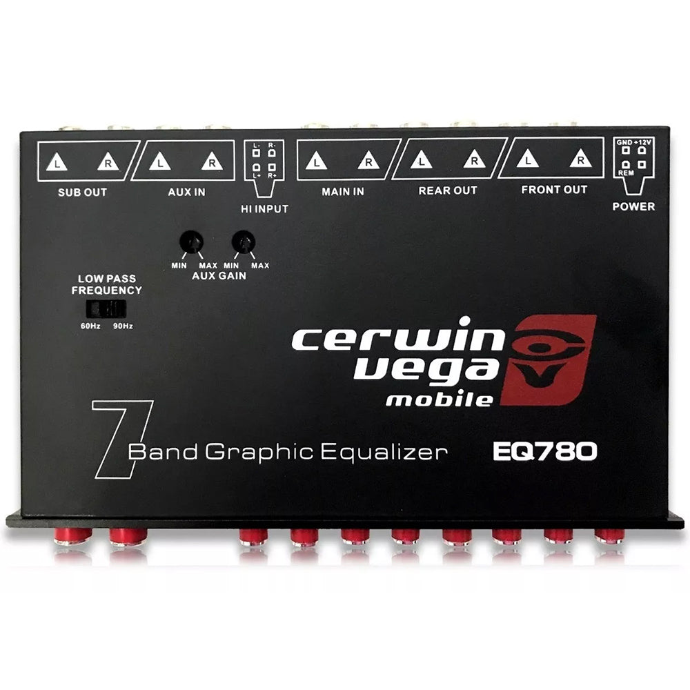 Cerwin Vega EQ 780 7-Band Professional Parametric Equalizer with AUX Input - Perfect for Home Audio, Car Audio & Studio Sound Systems