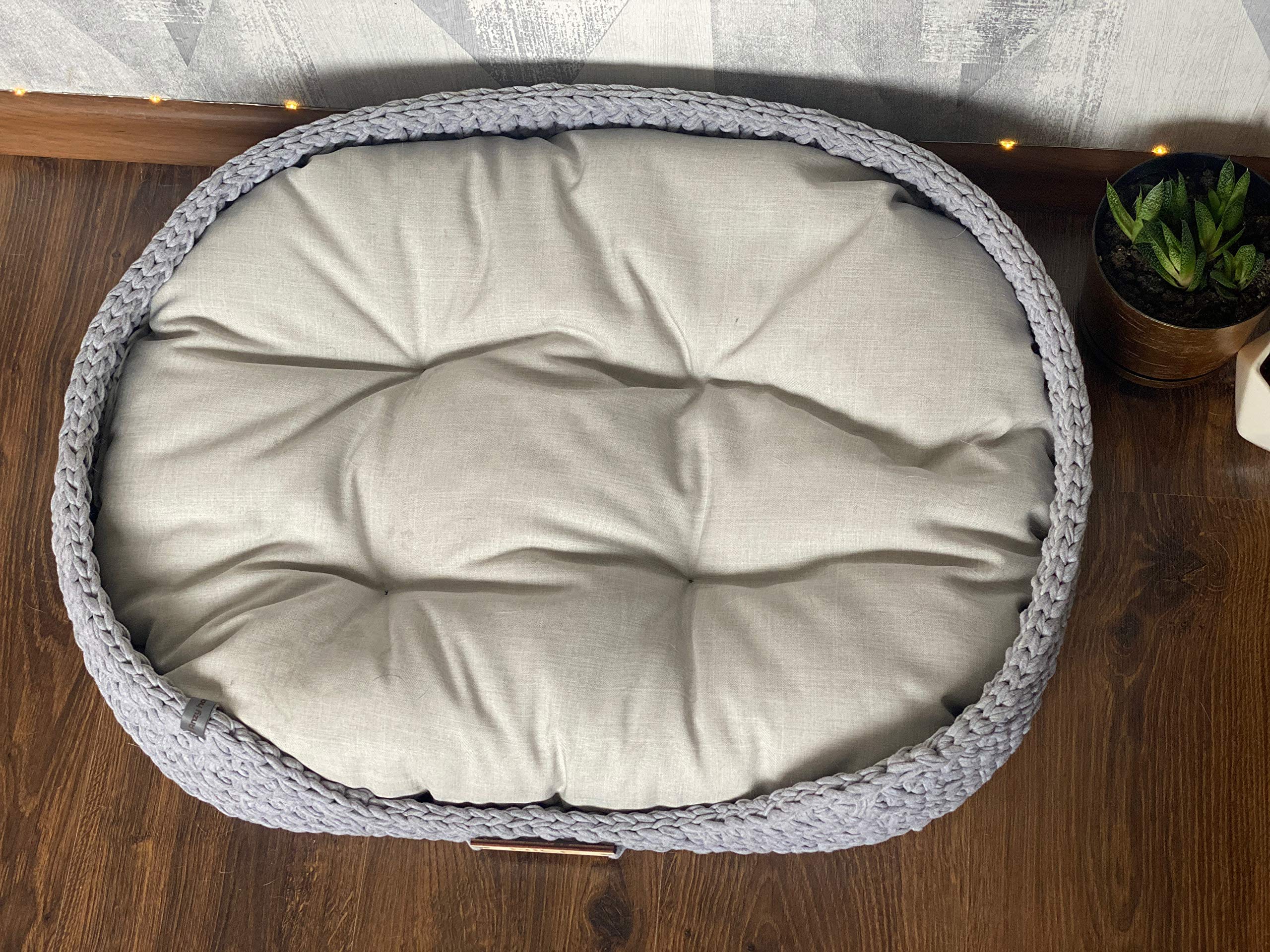 Premium Natural Cotton Pet Bed for Dogs & Cats - Ultra Soft & Cozy Comfort for Small, Medium & Large Breeds | Perfect for Indoor Lounging, Crate Training & Pet Furniture
