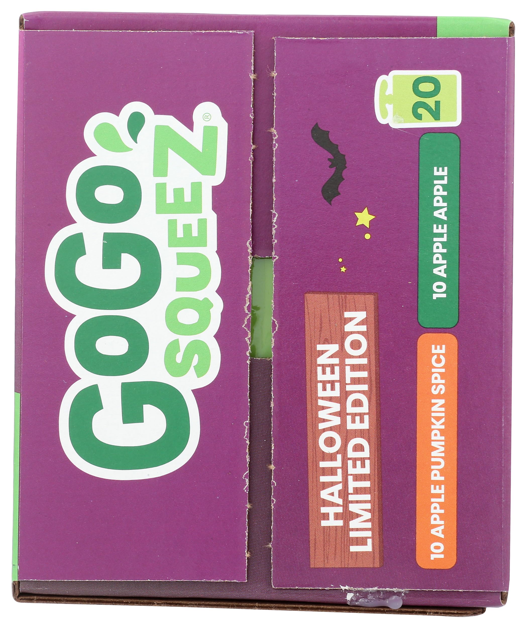 Gogo Squeez Fruit & Veggie Pouches - Halloween Edition (64oz) | Healthy Snacks for Kids, Lunch Box & On-the-Go | Perfect for Halloween Treats, School & Travel