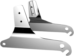 Chrome Sissy Bar Side Plates with Mounting Hardware 1504-0052 - Motorcycle Accessories for Harley Davidson, Custom Bike Upgrades - Perfect for Long Rides & Bike Shows