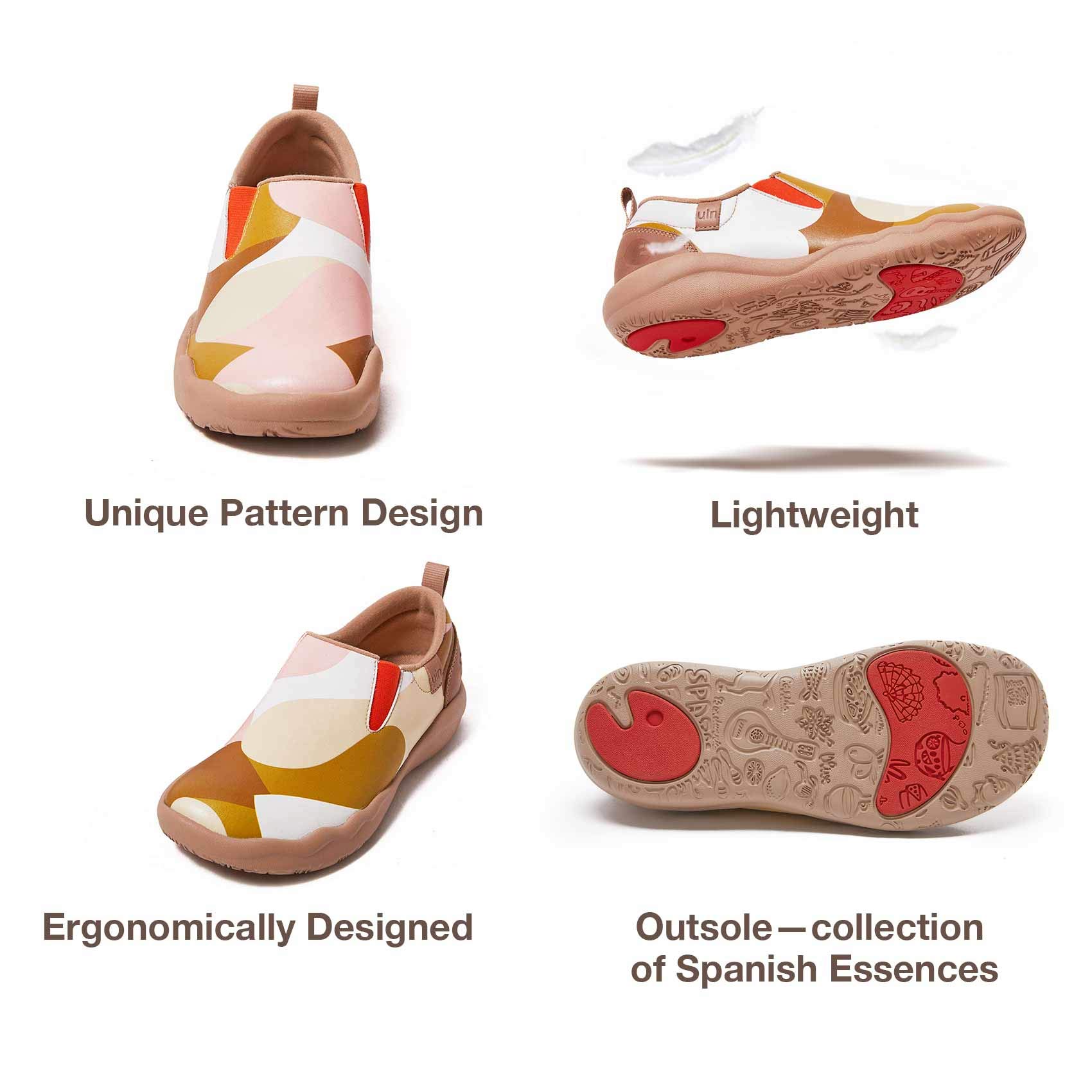 UIN Women's Slip-On Walking Shoes - Lightweight Travel Loafers with Microfiber Upper - Comfortable Casual Sneakers for Walking, Travel & Everyday Wear