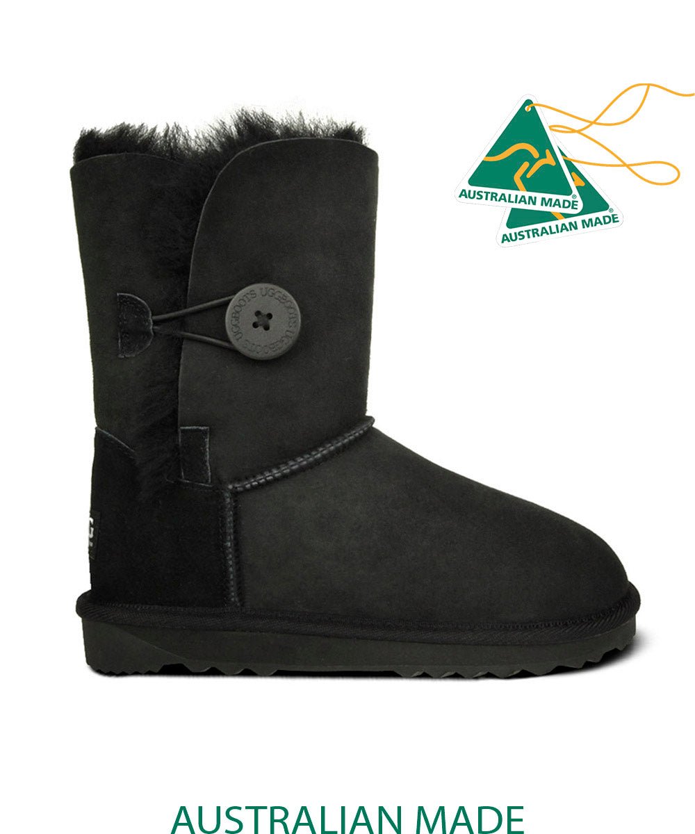 Women's UGG Premium Short Button Boots - Warm Winter Snow Boots for Women | Cozy & Stylish Ankle Boots for Cold Weather, Outdoor Activities & Casual Wear