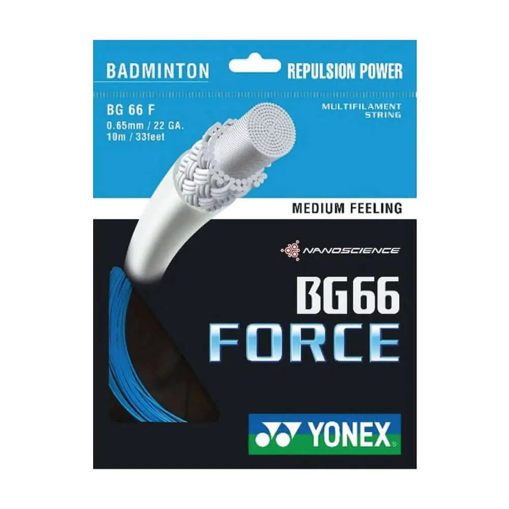 Yonex BG 66 Force Badminton String - 10m Length, 3 Color Options | High Performance for Competitive Play & Training