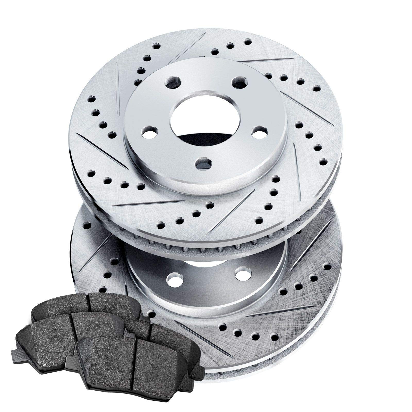 High-Performance Power Sport Front Brake Kit - Ceramic Brake Pads & Rotors for 1993-1998 Toyota T100 | Durable Stopping Power for Off-Roading, Towing & Daily Driving