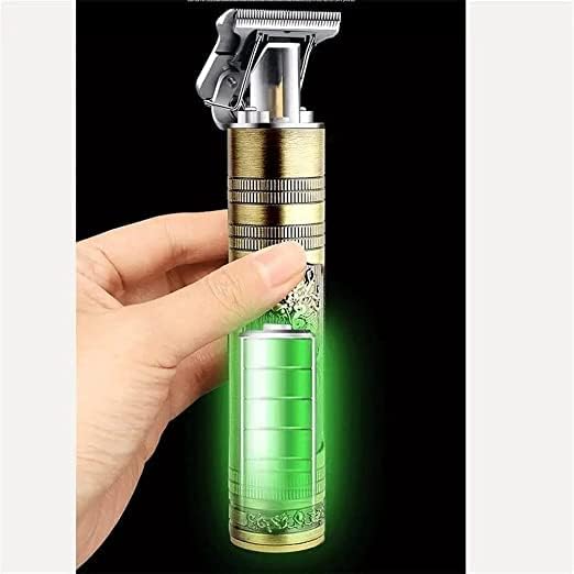 Professional Golden Trimmer Buddha Style Hair Clipper - Adjustable Blade Men's Hair Trimmer & Shaver - Retro Oil Head Close Cut Precision Machine for Home & Salon Use
