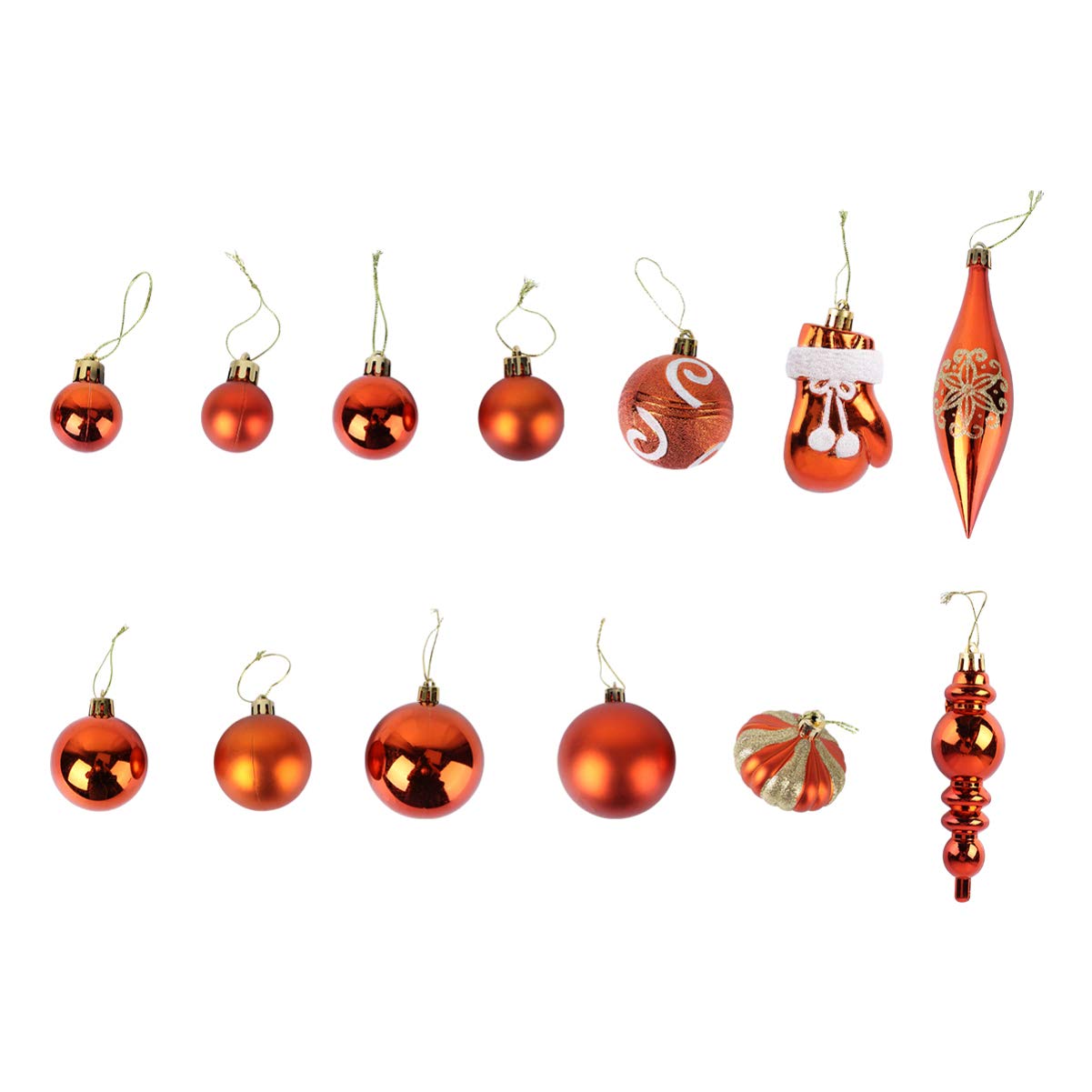 YARDWE 60pcs Christmas Ornament Balls - Plastic Booze Ball Tree Decorations, Xmas Hanging Baubles Pendants for Holiday Decor (Bronze) - Perfect for Christmas Tree, Home, Office & Party Decorations
