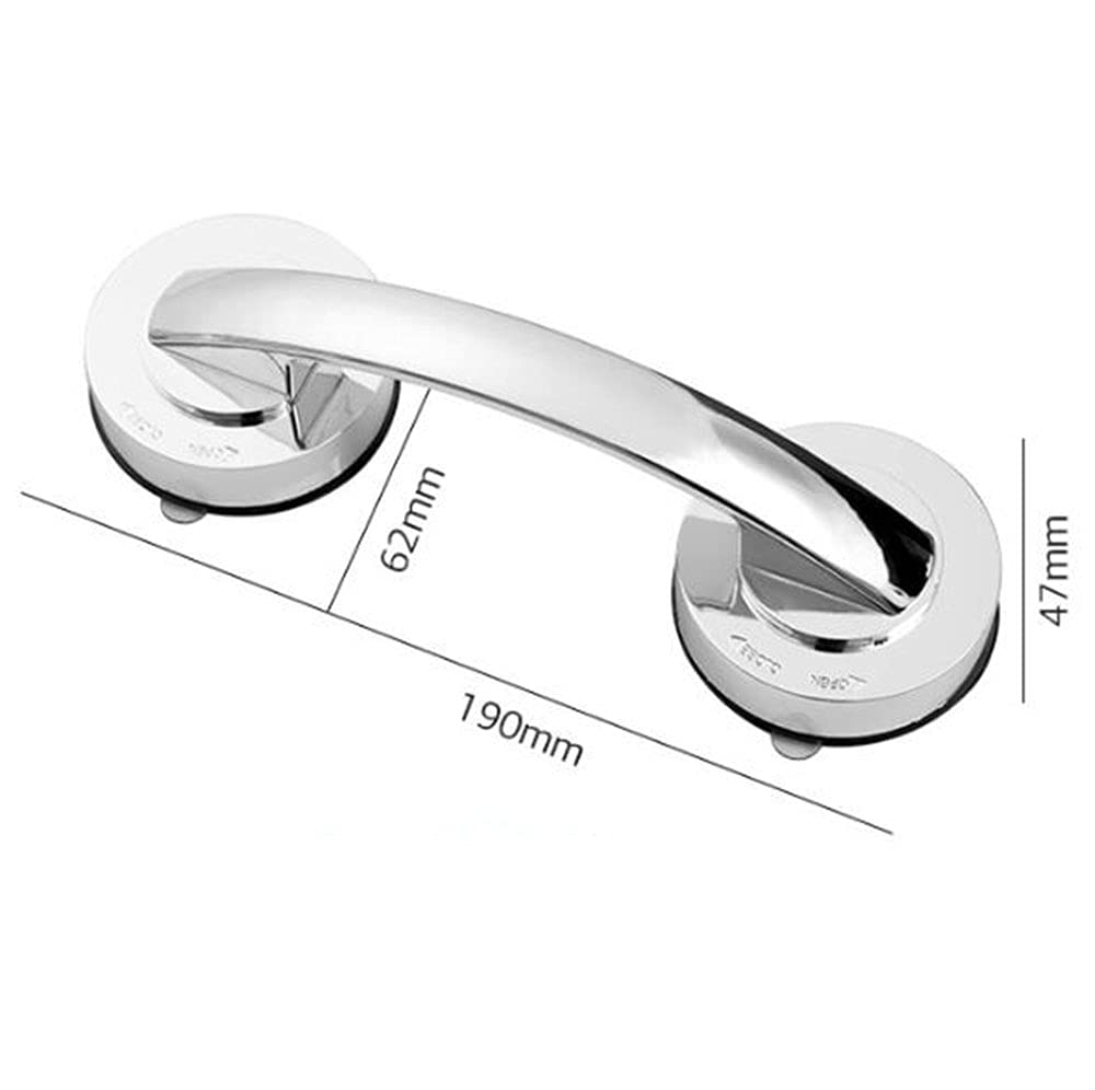 KAFENDA Large Sliding Glass Door Handle - Sticky Suction Cup for Seamless Operation - Silver Travel Door Handle Set - Perfect for Hotels, Offices & Home Use