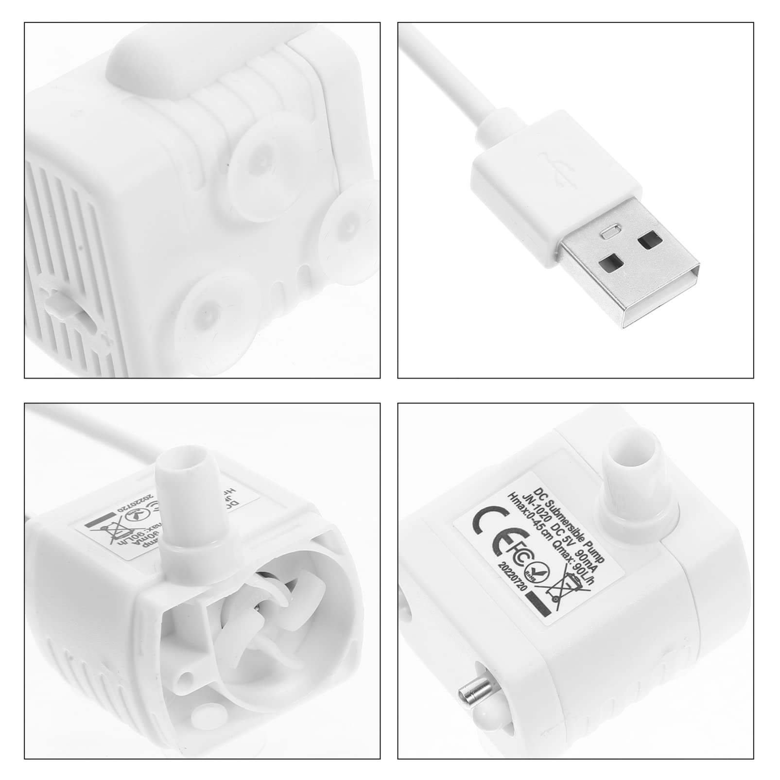 Quiet Pet Fountain Pump - Replacement for Cat Water Dispenser - Prevent Dry Burning