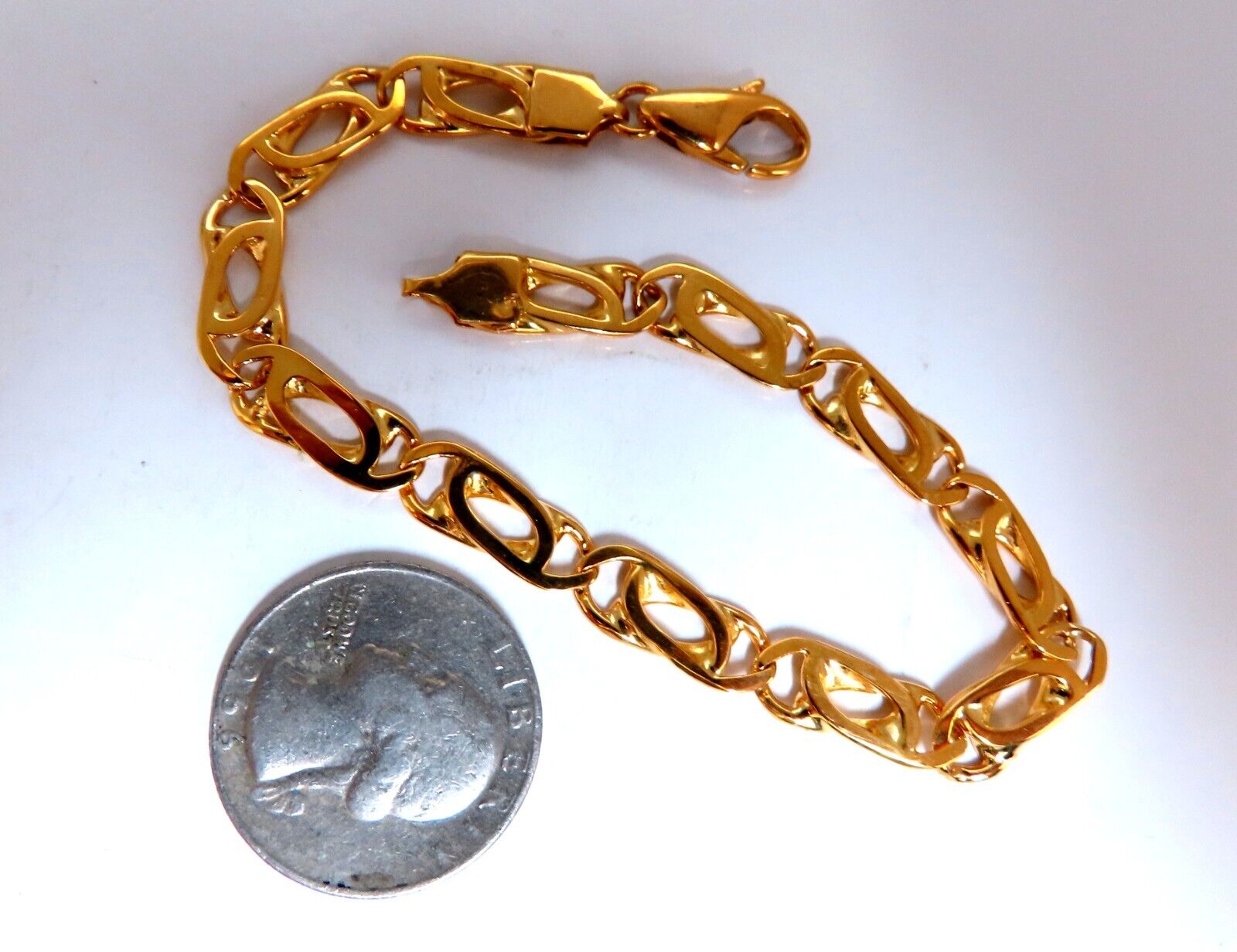 14kt Gold Modified Paper Clip Link Bracelet - 15.6 Grams Elegant Jewelry for Women, Perfect for Everyday Wear, Office & Special Occasions