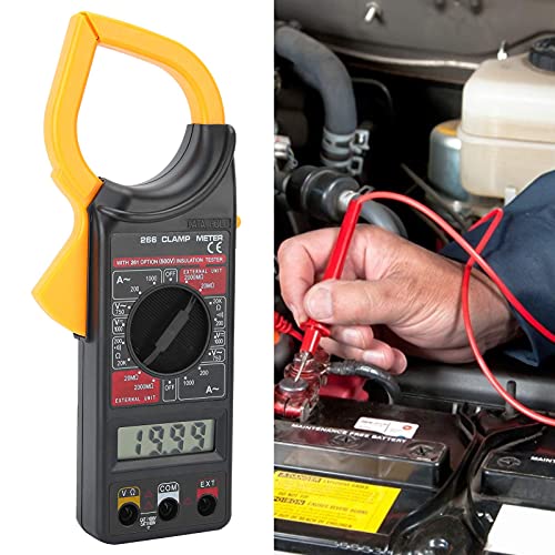 ViaGasaFamido 266 Digital Clamp Meter - True RMS Multimeter for AC/DC Voltage, Current, Resistance Measurement - Perfect for Electricians, HVAC Technicians & DIY Home Electrical Projects