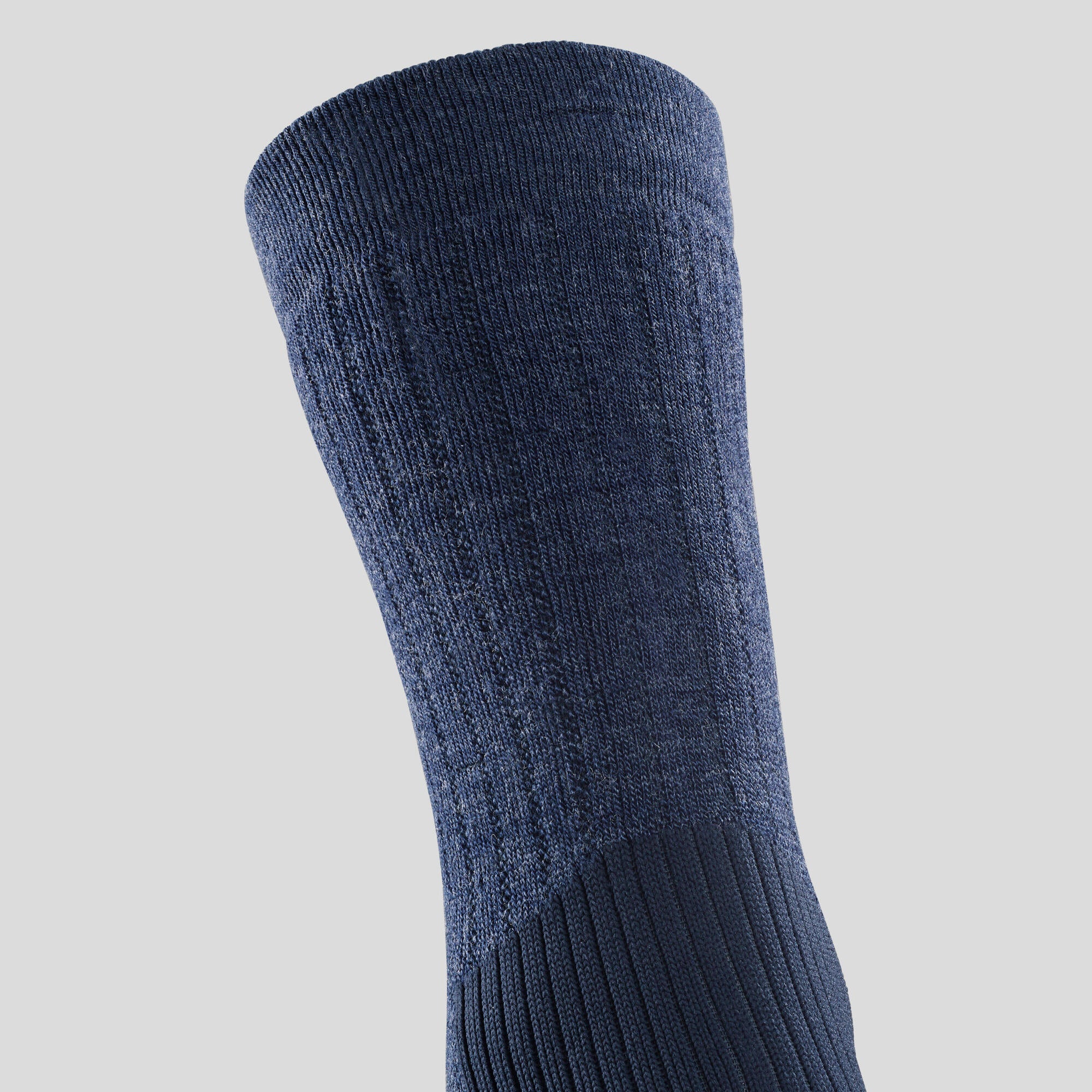 Quechua SH100 Mid Winter Hiking Warm Socks for Men & Women - 2 Pairs Pack - Thermal Wool Blend for Cold Weather Outdoor Activities