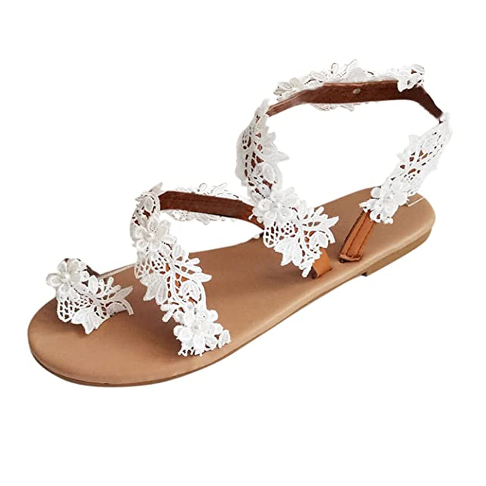 Women's Flower Flip Flops - Comfy Summer Beach Sandals for Outdoor Wear