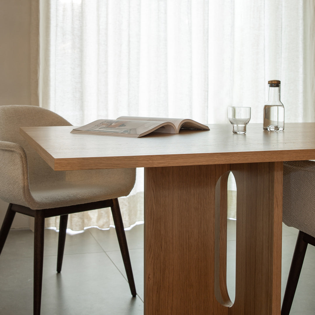 Stylish Androgyne Rectangular Dining Table - Modern & Durable for Home, Kitchen, or Restaurant Use