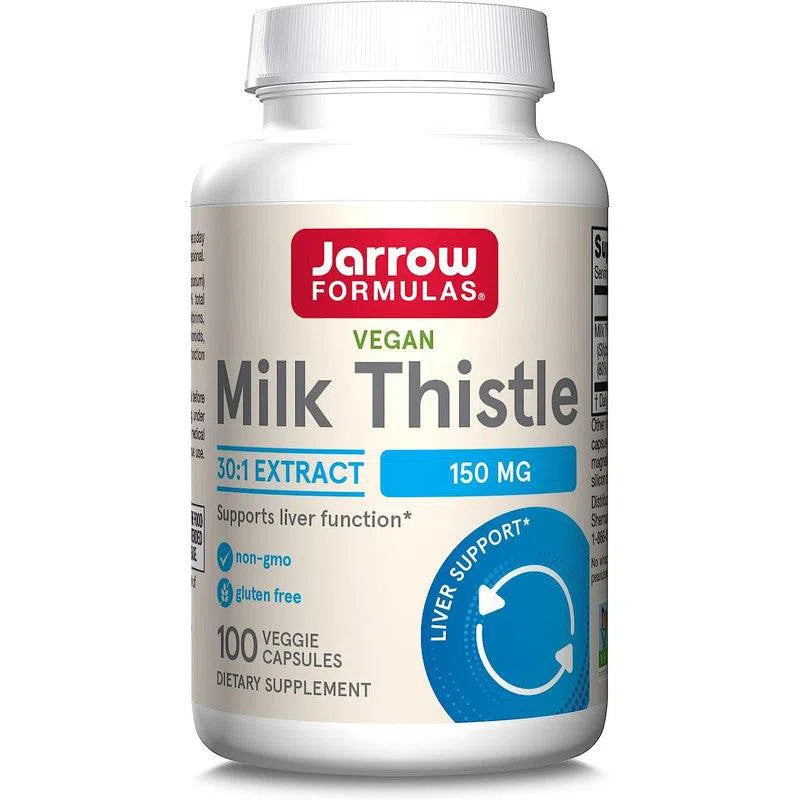 Jarrow Formulas Milk Thistle 150mg - Liver Support Supplement for Detox & Liver Health - Supports Natural Cleansing & Digestion - Perfect for Daily Wellness & Post-Alcohol Recovery