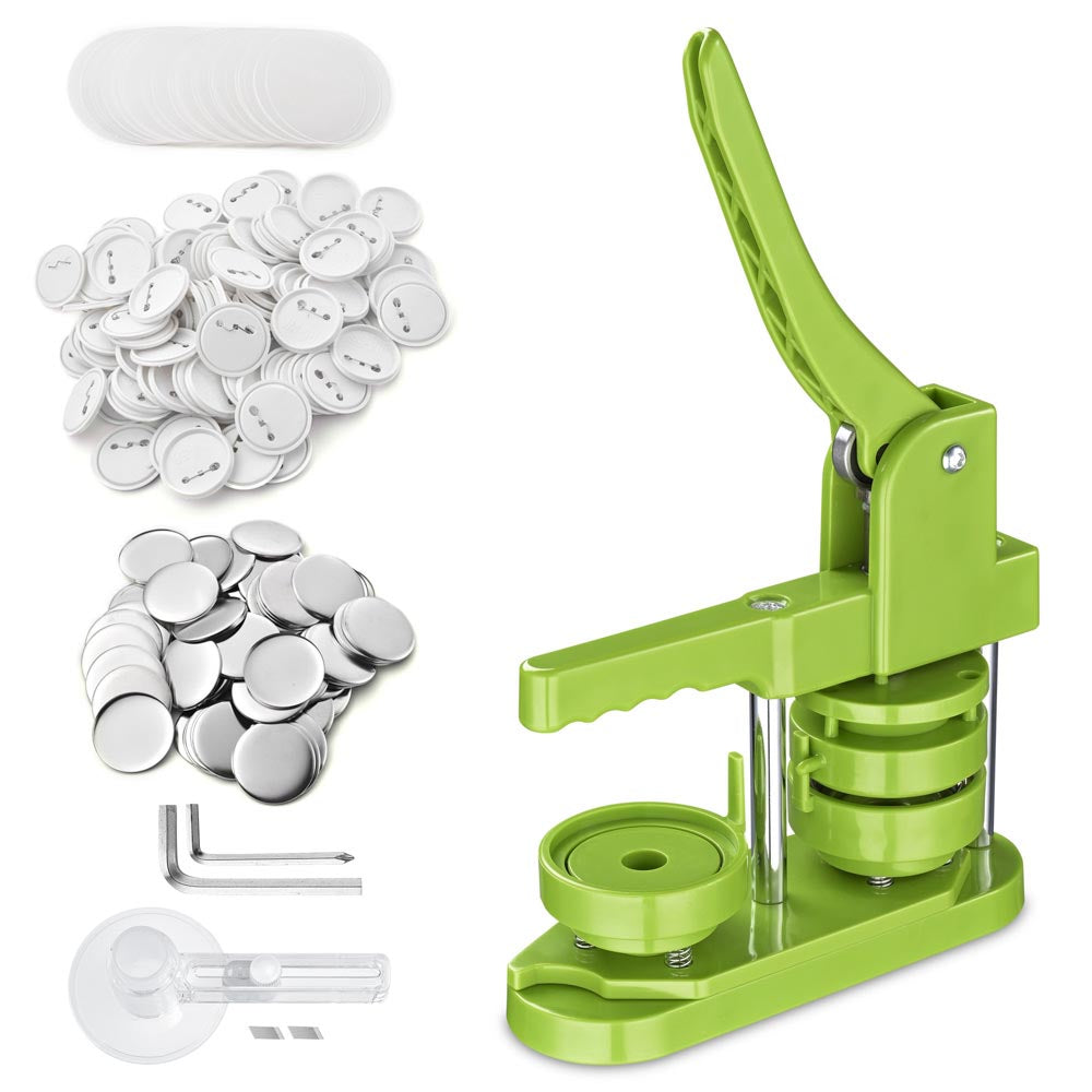 TheLAShop Professional Button Maker Machine Kit with 100 Pin Badges (1