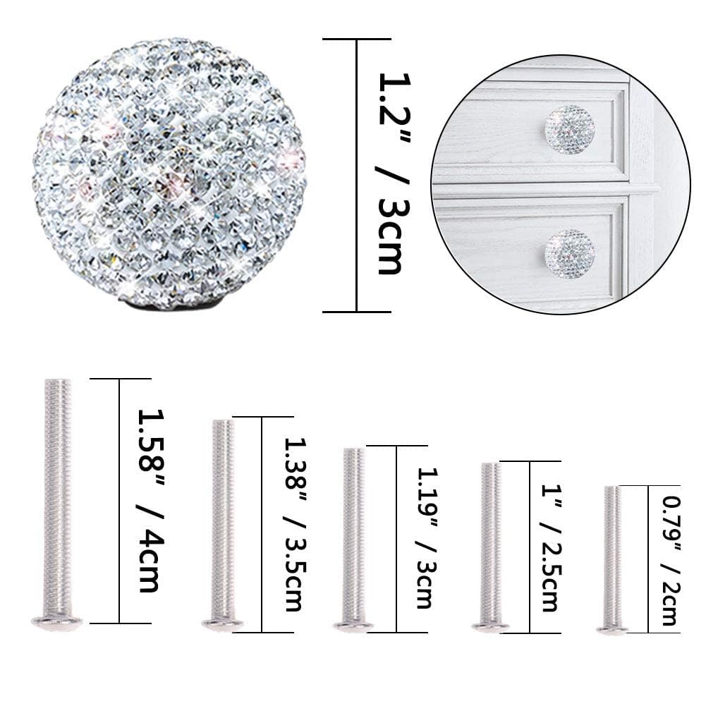 5-Pack White Single Hole Cabinet Knobs and Pulls - Stylish Handles for Kitchen Cabinets, Drawers, Bedroom Furniture & Home Decor