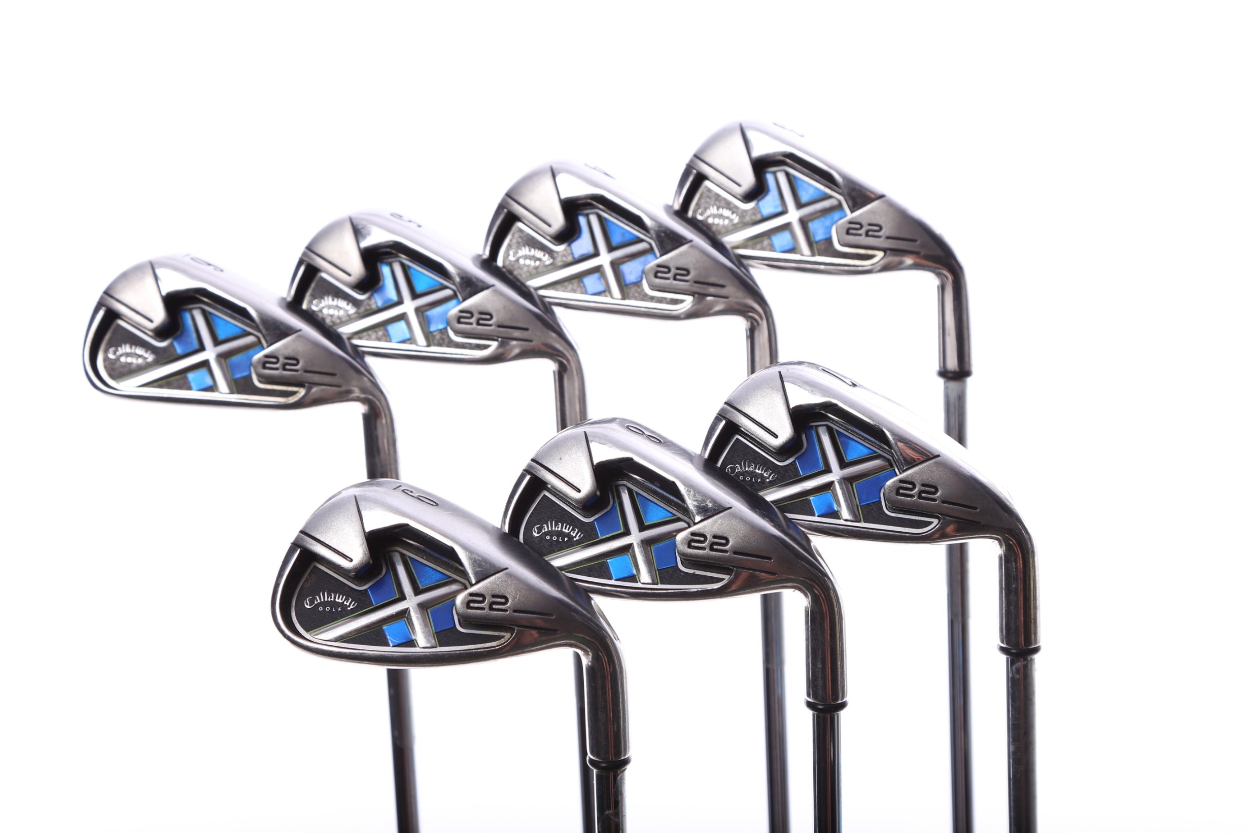Used Callaway X 22 Iron Set - Right Handed 3-9 Uniflex Steel Shaft Golf Clubs for Men | Perfect for Driving Range & Course Play
