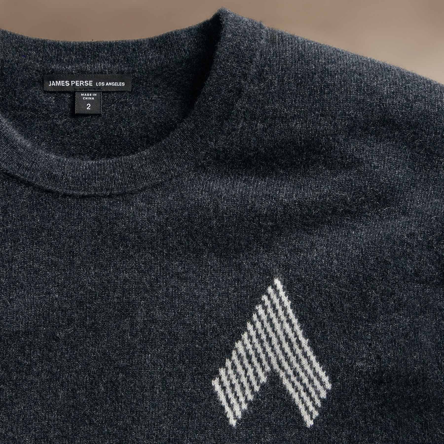 Abstract Graphic Print Sweater for Women - Stylish Coal & Comet Color Block Pullover | Cozy Winter Fashion, Casual Outfit, Layering Essential