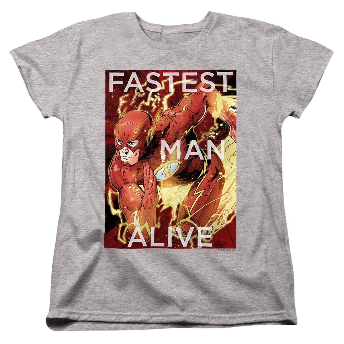JLA Fastest Man Alive Women's T-Shirt | DC Comics Superhero Graphic Tee | Casual Wear & Cosplay Outfit