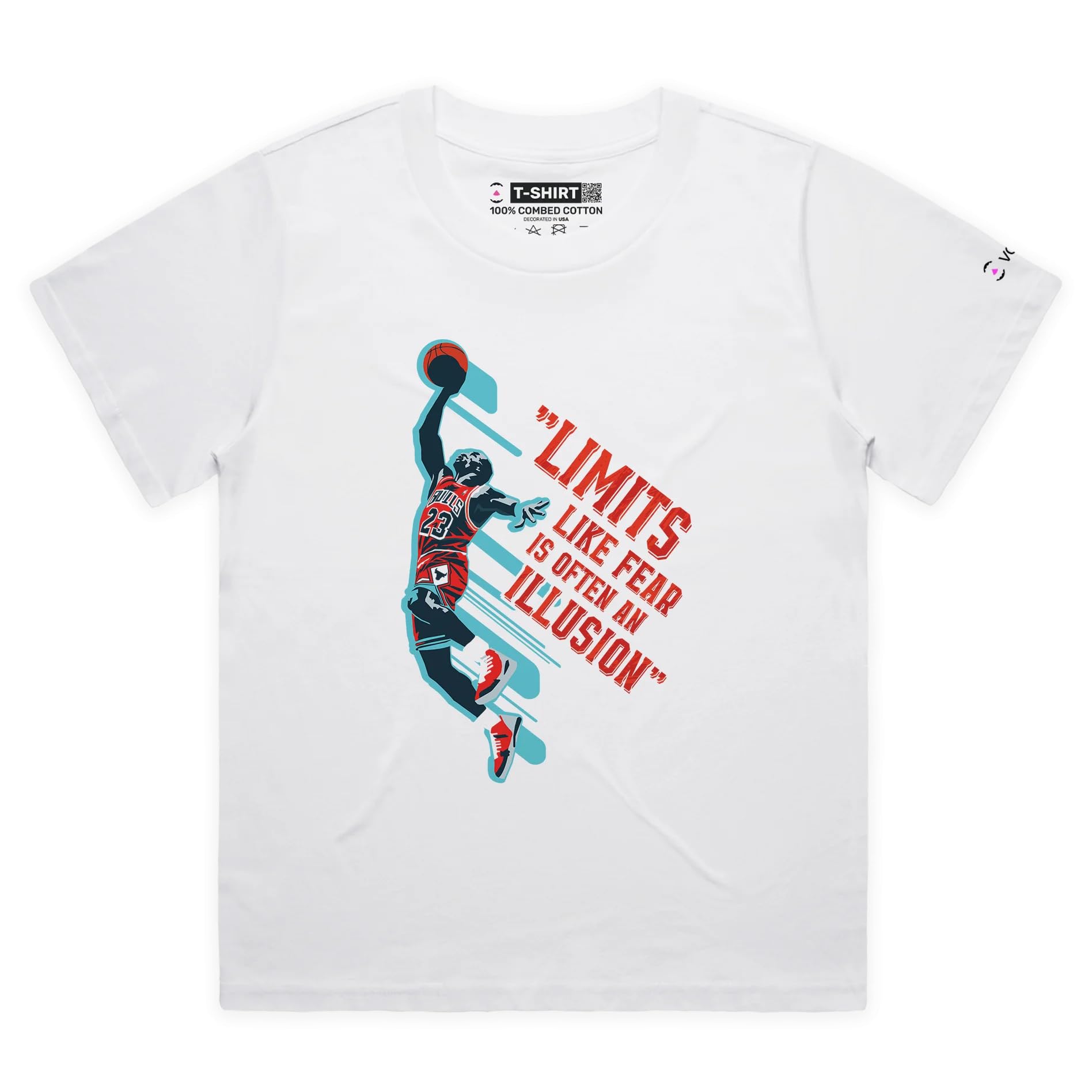 Michael Jordan No Limits Quote T-Shirt - Premium Graphic Chicago Bulls 23 Hall of Fame Basketball Tee for Men & Women - Perfect for Game Day, Gym Workouts & Streetwear Fashion