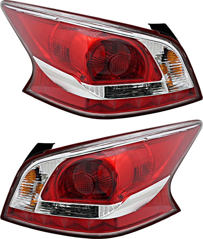 2013 Nissan Altima Sedan Tail Lights Lamps Set - Driver & Passenger Side Replacement - Perfect for Night Driving & Enhanced Safety