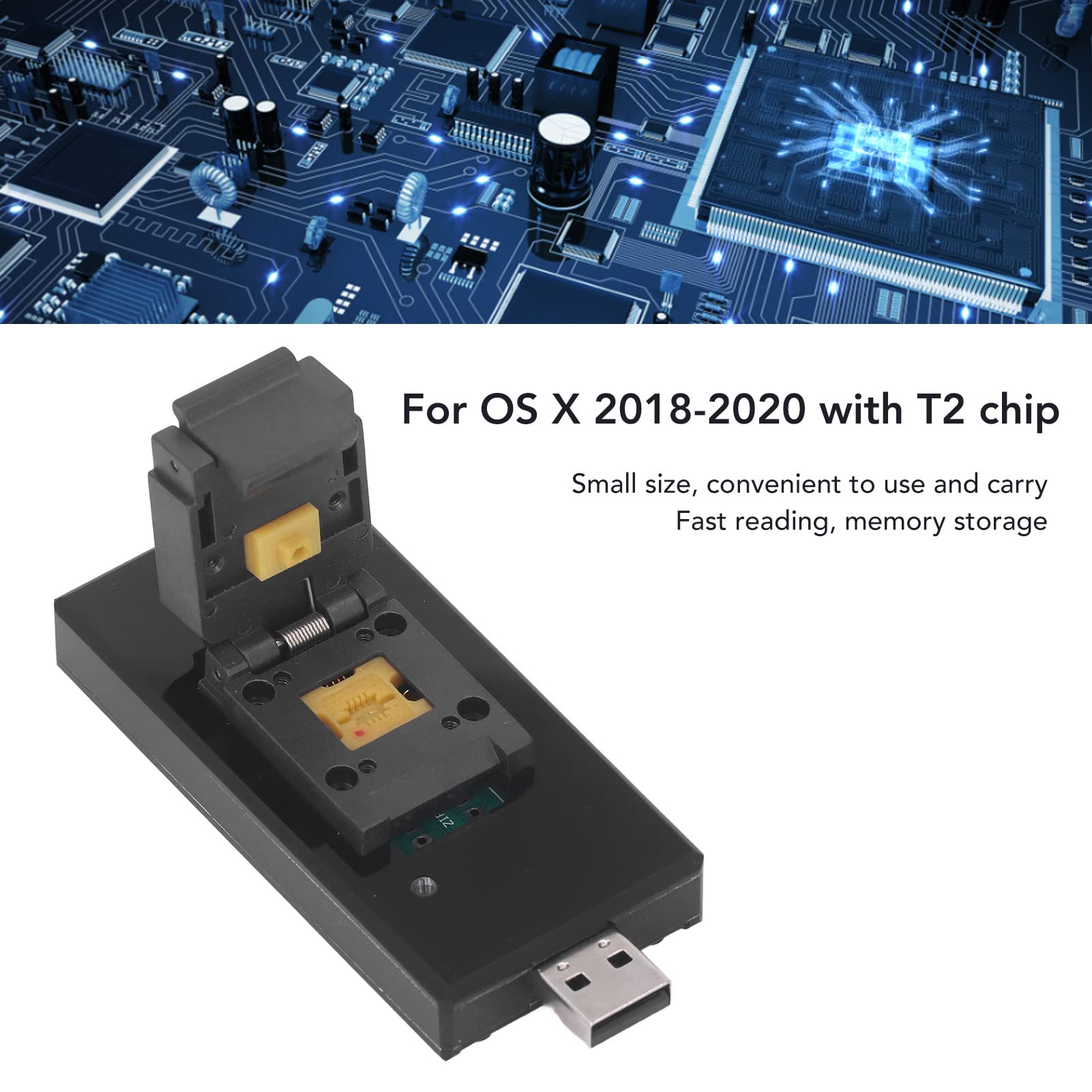 T2 Chip Reader for MacBook Pro/Air 2018-2020 (A1989 A1990) - Fast Data Transfer & Memory Storage Tool for MacOS Repair, Unlock & ROM Backup - Essential Device for Computer Technicians & DIY Repair Shops