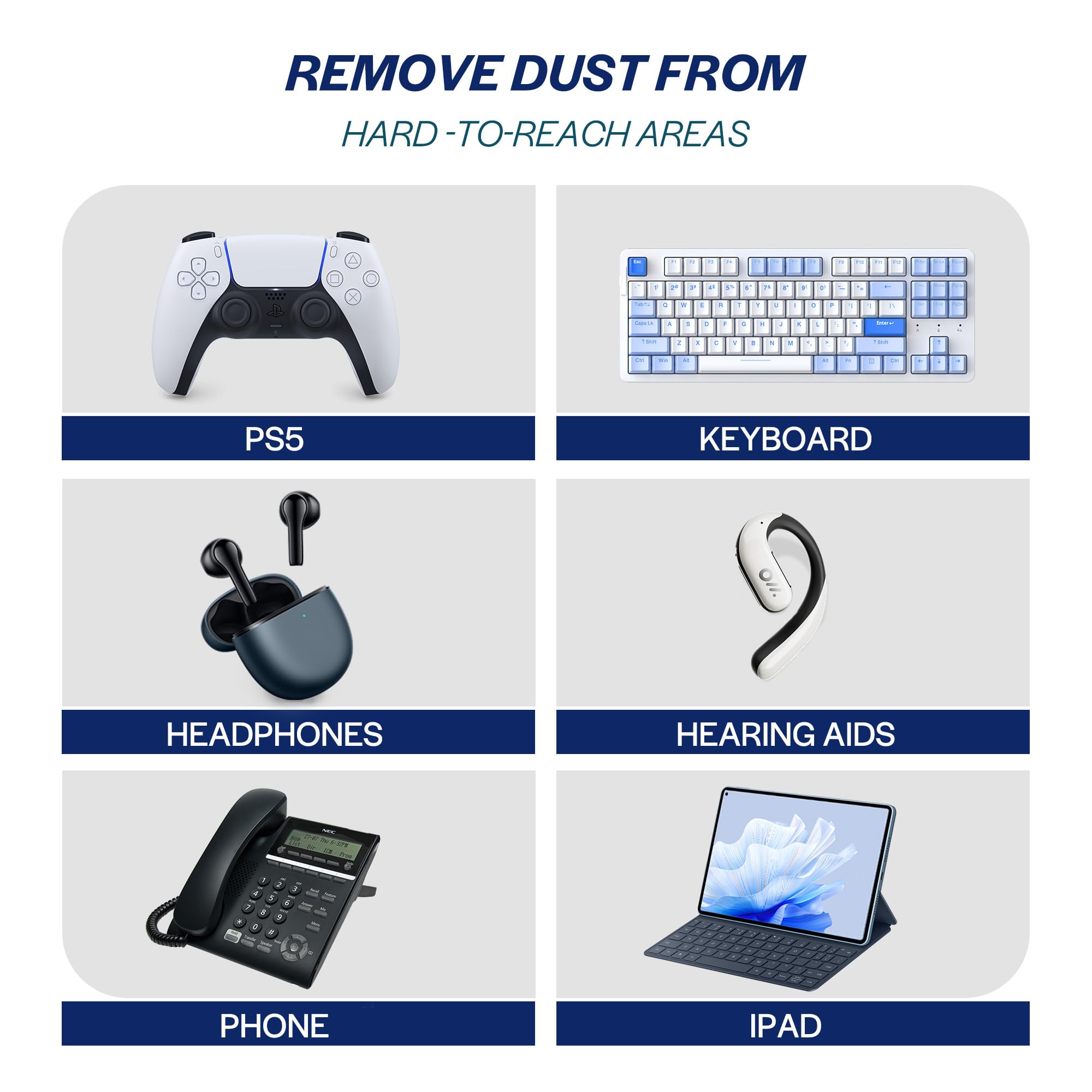 iDuster Compressed Air Duster Cleaner - 3 Pack Keyboard & Electronics Cleaner for Dust, Hair, Crumbs - Safe for Laptops, Computers, Jewelry & Cameras | Perfect for Office, Home & Workshop Cleaning