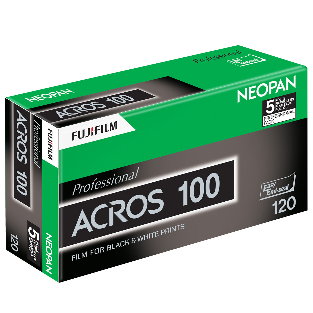 Fujifilm Neopan 100 Acros 120 Black & White Negative Film Roll - High Contrast B&W Photography for Landscapes, Portraits & Street Photography