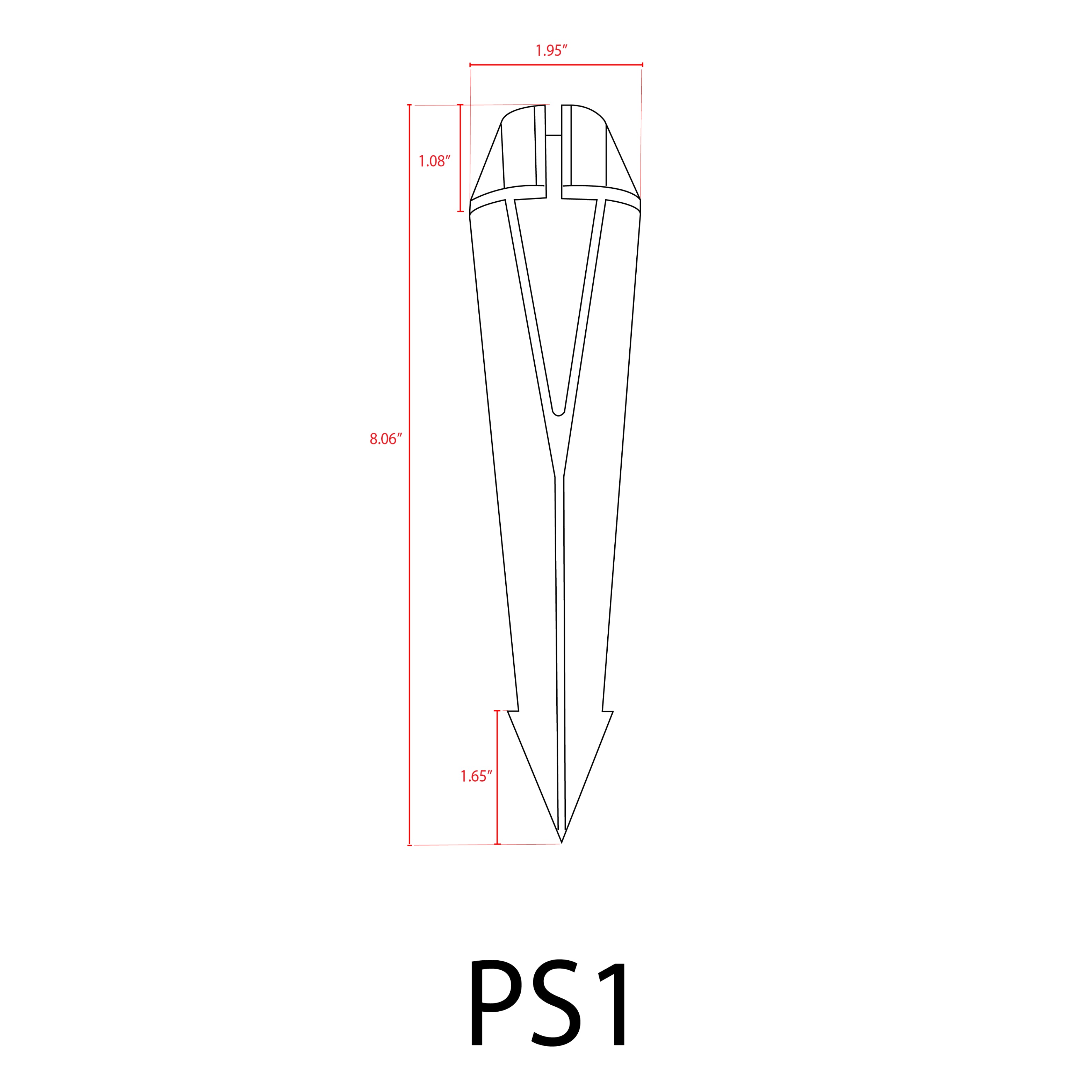 Heavy Duty 1/2 Inch ABS Plastic Spike for Landscape Lighting Fixtures - Durable Ground Stake for Outdoor Path Lights, Garden Spotlights & Yard Decorations