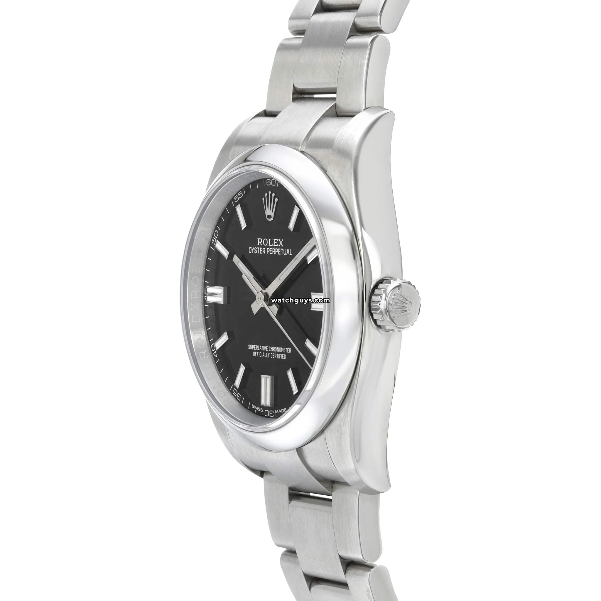 Authentic Rolex Oyster Perpetual 116000 Men's Watch - Black Dial, Stainless Steel - Luxury Dress Watch for Business & Formal Occasions