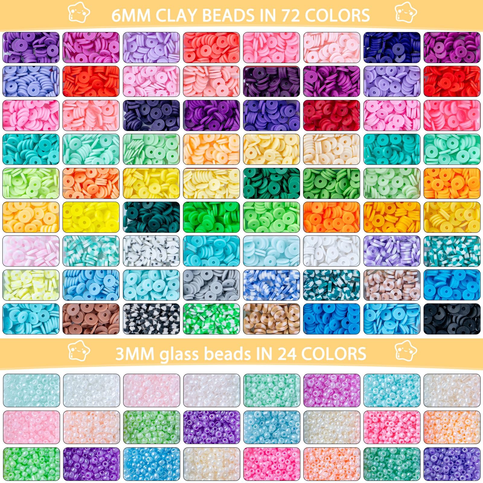 Friendship Bracelet Making Kit with 16,000pcs Clay, Seed & Glass Beads - DIY Jewelry Craft Set for Teens & Adults - Perfect for Gifts, Parties & Summer Camp Activities