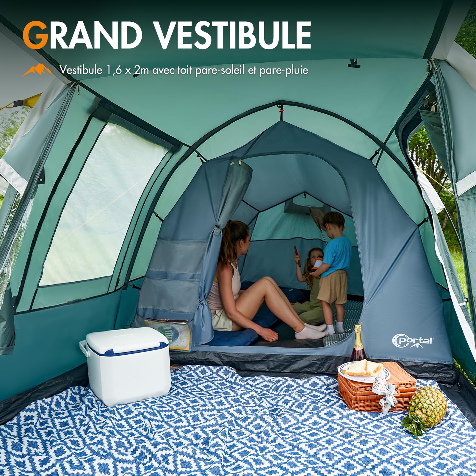 2-3 Person Camping Tent 3000mm Waterproof Hiking Tent with Vestibule & Bedroom - Perfect for Backpacking, Family Camping & Outdoor Adventures