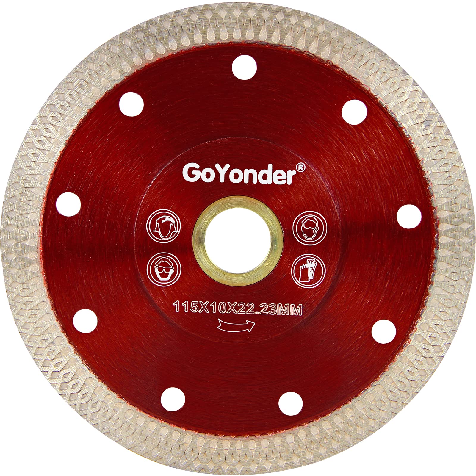 GoYonder 4.5 Inch Diamond Tile Blade for Angle Grinder - Super Thin Wet/Dry Cutting Disc for Ceramic, Porcelain, Granite, Marble - Perfect for DIY Home Renovation, Tile Installation & Stone Cutting Projects