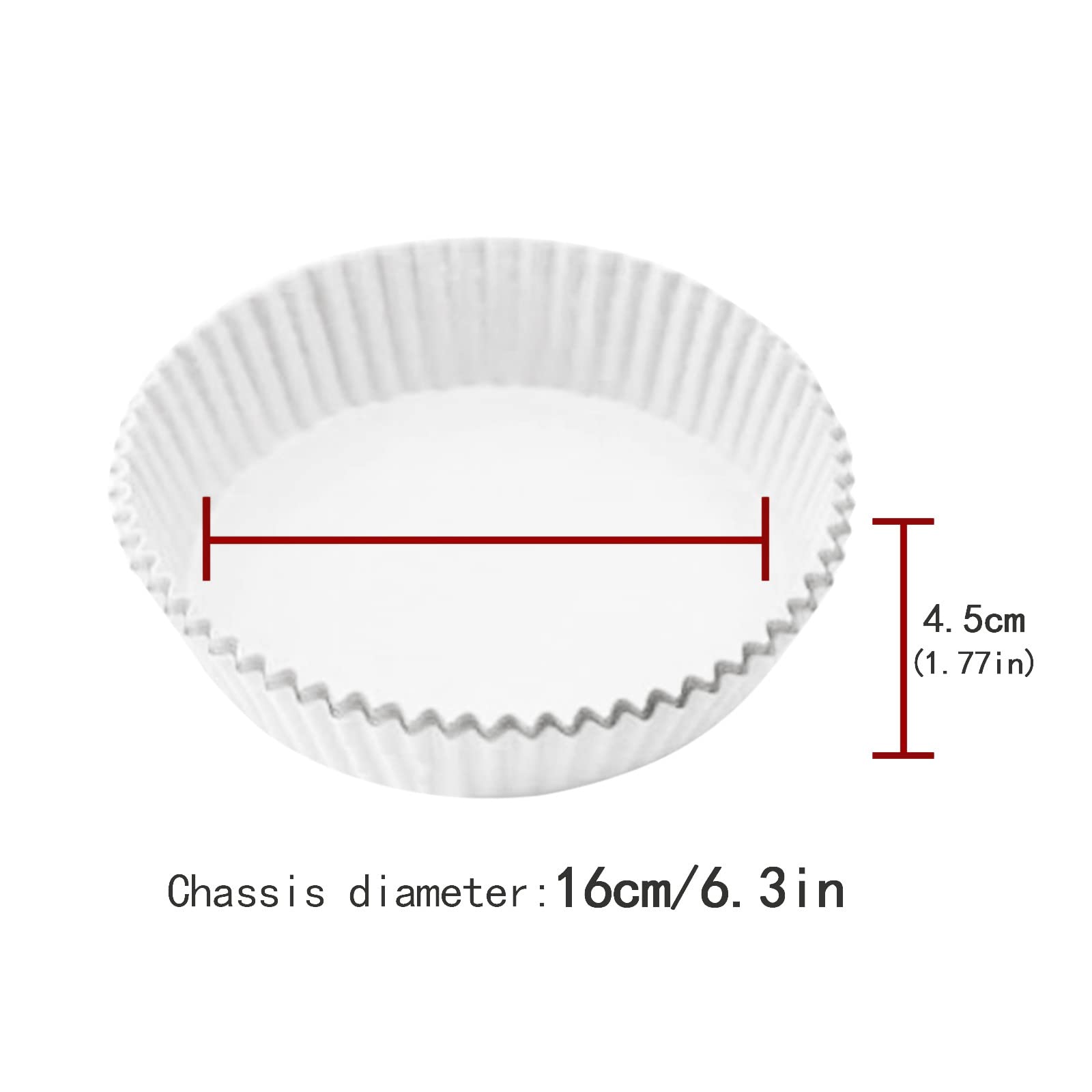 Non-Stick Air Fryer Liners - 150pcs 6.3 Inch Disposable Round Parchment Paper for Baking, Roasting & Steaming - Oil Proof Microwave Safe Baking Sheets for Healthy Cooking | Perfect for Air Fryers, Microwaves & Food Prep