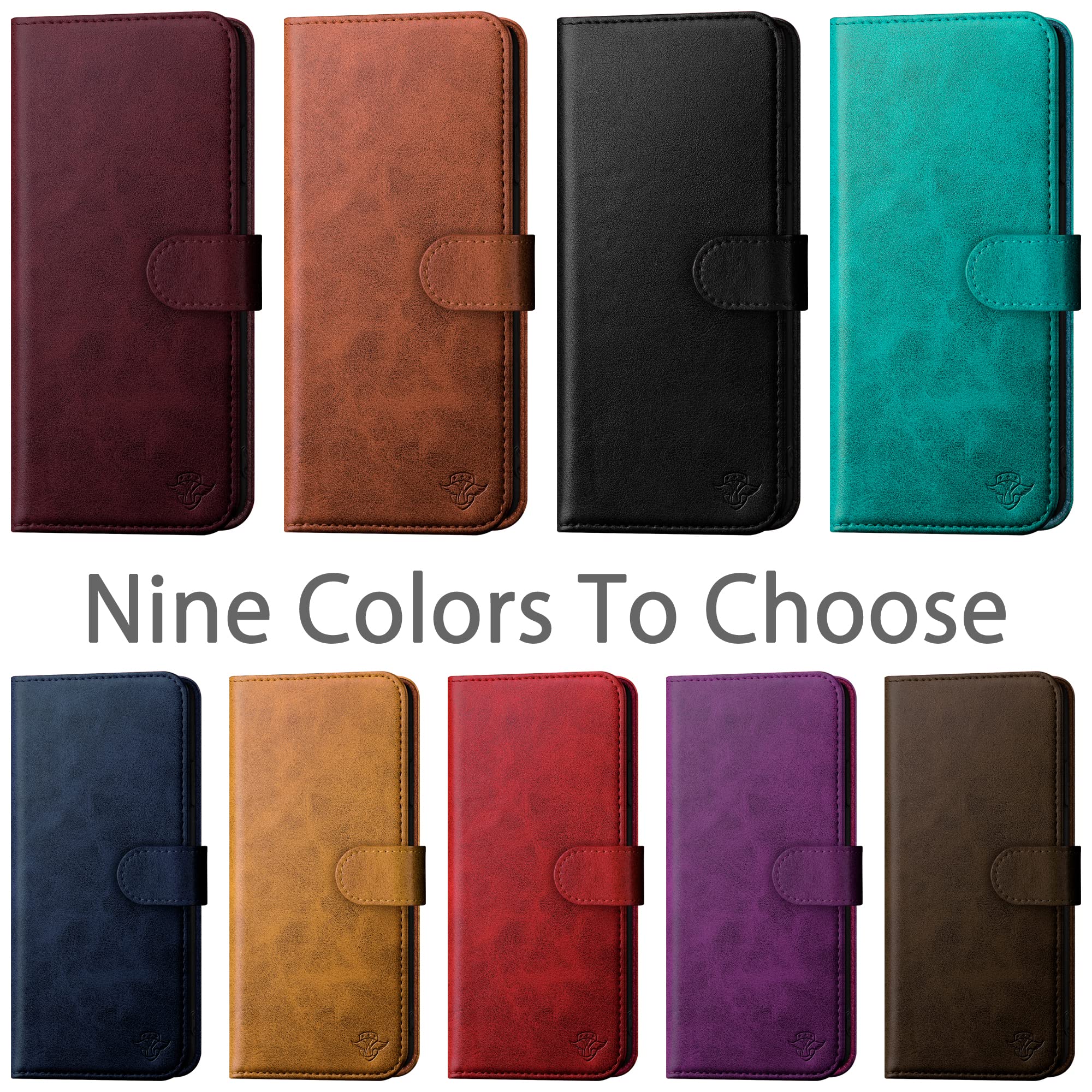 Genuine Leather Wallet Case for iPhone 15 Pro Max 6.7