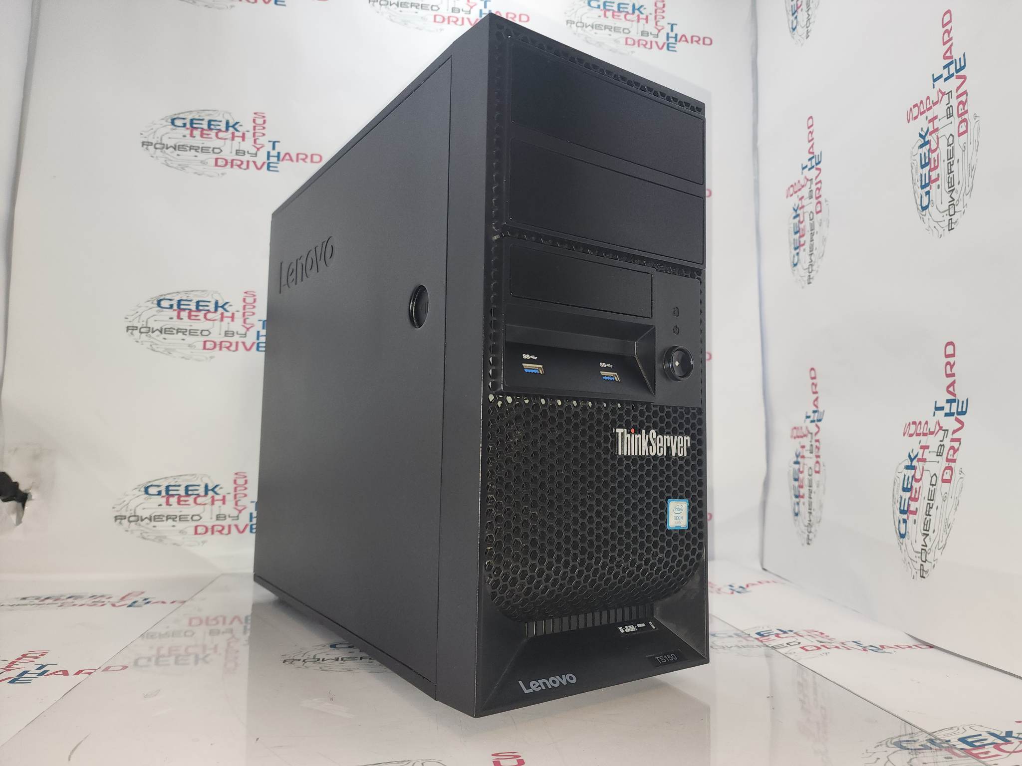 Lenovo ThinkServer TS150 Desktop PC - Intel Xeon Quad Core, 16GB DDR4 RAM, 500GB SSD, Windows 11 Pro (Black, B Grade) | Ideal for Small Business Servers, Office Workstations & Home Computing