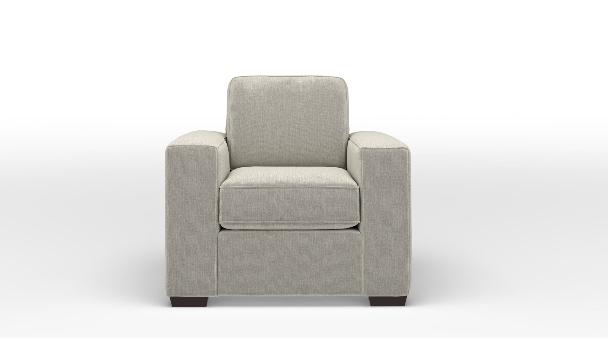 Celeste Chair - Stucco Beige Modern Accent Chair for Living Room, Bedroom & Office - Comfortable Upholstered Armchair with Sturdy Metal Legs